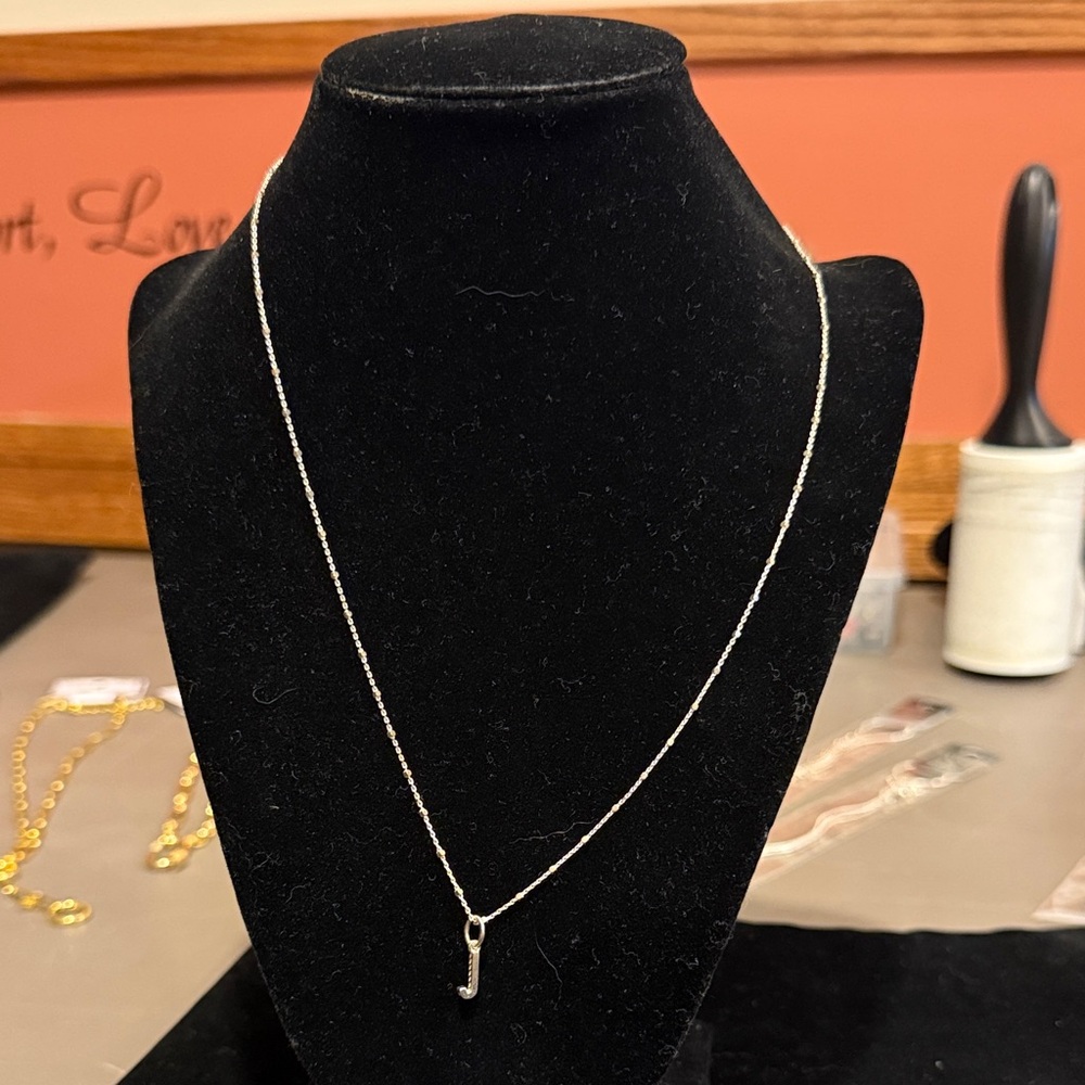 Kendra Scott Silver Fine Jewelry Collection “J” Initial Necklace